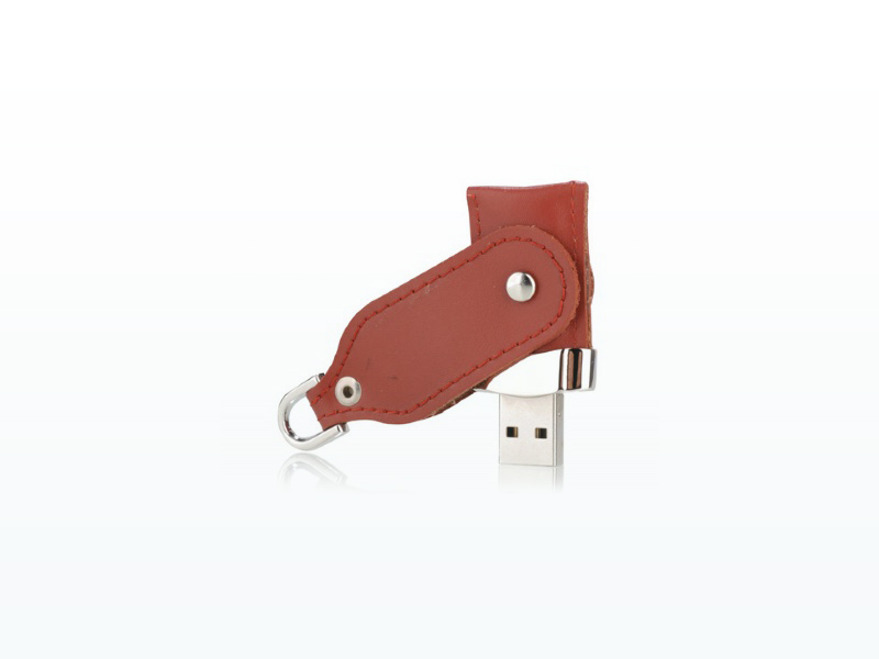 Leather swivel USB flash drive