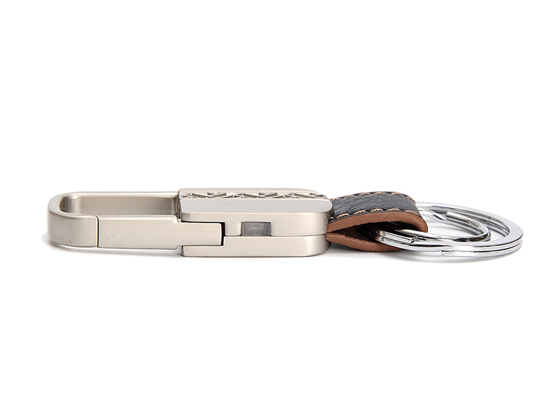 Leather & Metal Keychain Bluetooth Key Tracker
