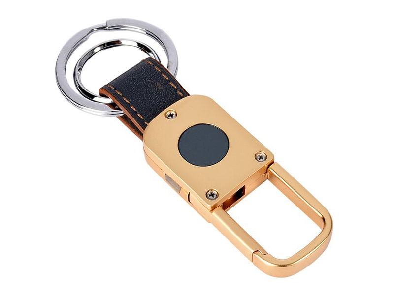 Leather & Metal Keychain Bluetooth Key Tracker