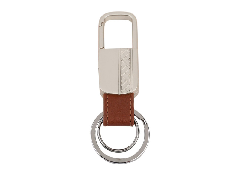Leather & Metal Keychain Bluetooth Key Tracker