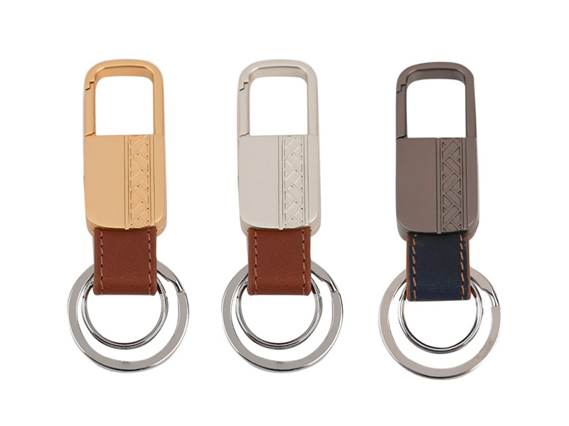 Leather & Metal Keychain Bluetooth Key Tracker