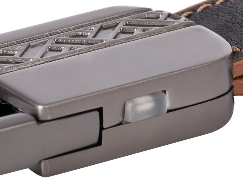 Leather & Metal Keychain Bluetooth Key Tracker
