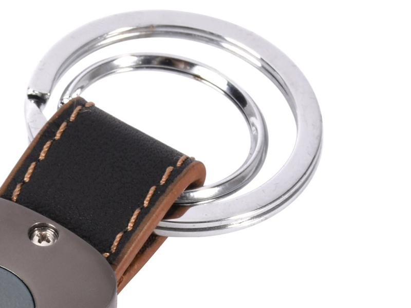 Leather & Metal Keychain Bluetooth Key Tracker